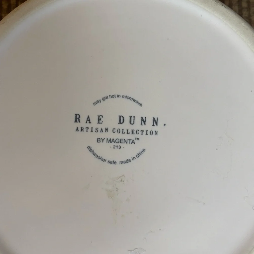 Rae Dunn Artisan Collection by Magenta White Dog Bowl - MINE